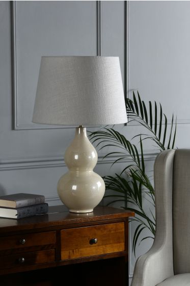 Där Lighting Laura Ashley Delphine Table Lamp Iridised And Antique Brass Base Only