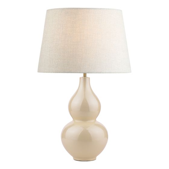 där lighting Laura Ashley Delphine Table Lamp Iridised and Antique Brass Base Only