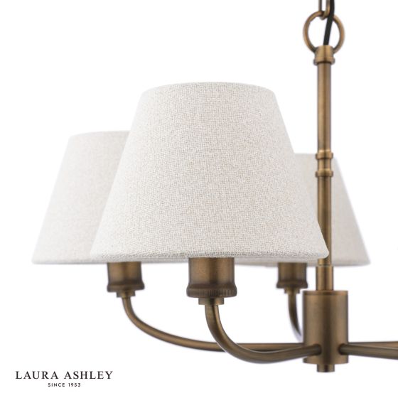 Där Lighting Laura Ashley Denston 5 Light Pendant Antique Bronze With Shade