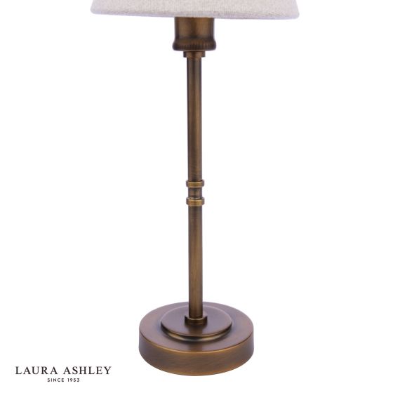 Där Lighting Laura Ashley Denston Table Lamp Antique Bronze With Shade