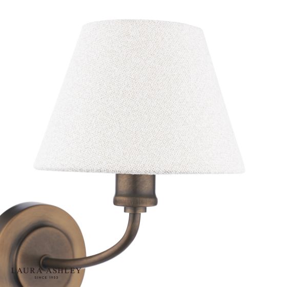 Där Lighting Laura Ashley Denston Wall Light Antique Bronze With Shade