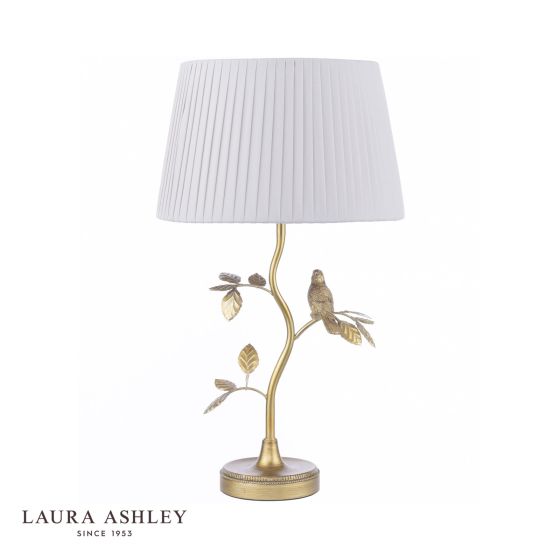 Där Lighting Laura Ashley Egelton Table Lamp Aged Brass And Taupe With Shade