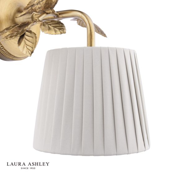 Där Lighting Laura Ashley Egelton Wall Light Aged Brass With Shade