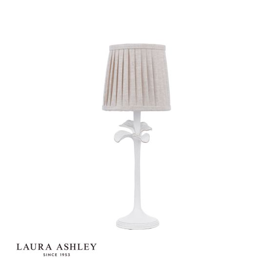 Där Lighting Laura Ashley Eleni Table Lamp Matt White With Shade