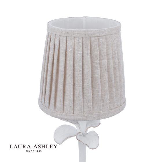 Där Lighting Laura Ashley Eleni Table Lamp Matt White With Shade