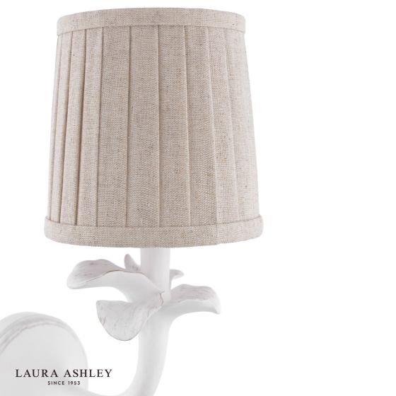 Där Lighting Laura Ashley Eleni Wall Light Matt White With Shade
