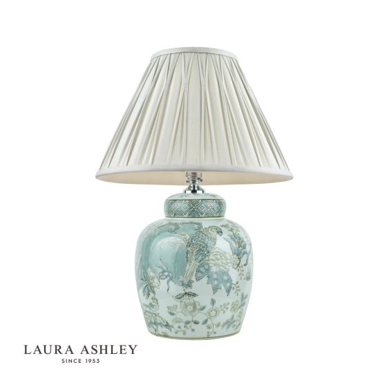 Där Lighting Laura Ashley Elizabeth Ceramic Table Lamp With Bird Print Design Base Only