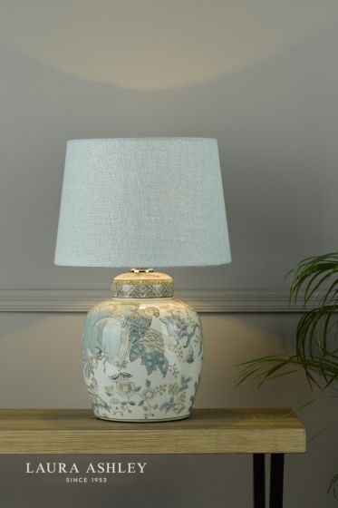 Där Lighting Laura Ashley Elizabeth Ceramic Table Lamp With Bird Print Design Base Only
