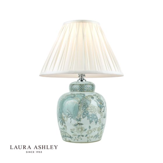 där lighting Laura Ashley Elizabeth Ceramic Table Lamp With Bird Print Design Base Only