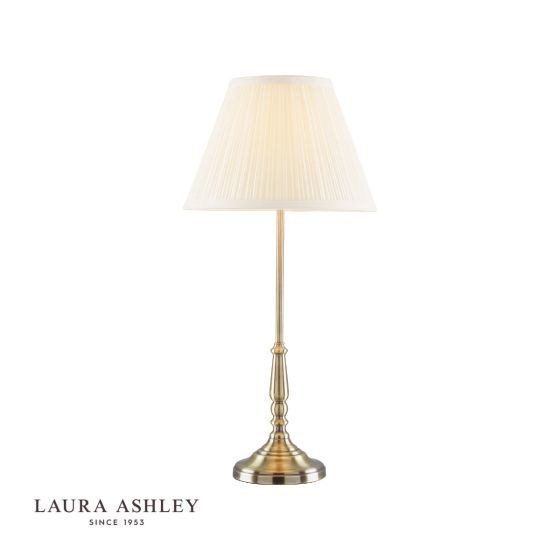 där lighting Laura Ashley Elliot Table Lamp Antique Brass With Shade