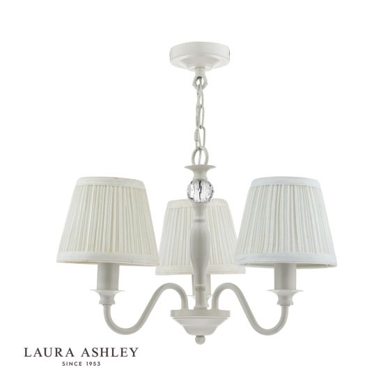 Där Lighting Laura Ashley Ellis 3lt Pendant Grey With Shades
