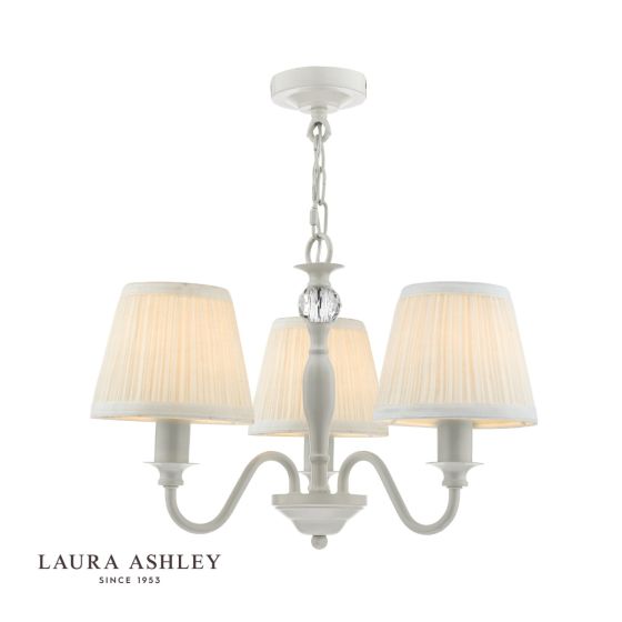 där lighting Laura Ashley Ellis 3lt Pendant Grey with Shades