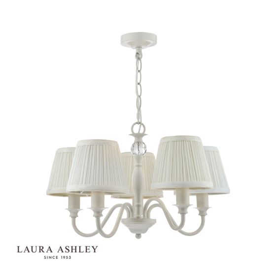 Där Lighting Laura Ashley Ellis 5lt Pendant Grey With Shades