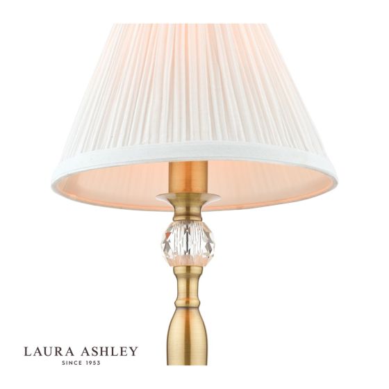 Där Lighting Laura Ashley Ellis Table Lamp Antique Brass With Ivory Shade