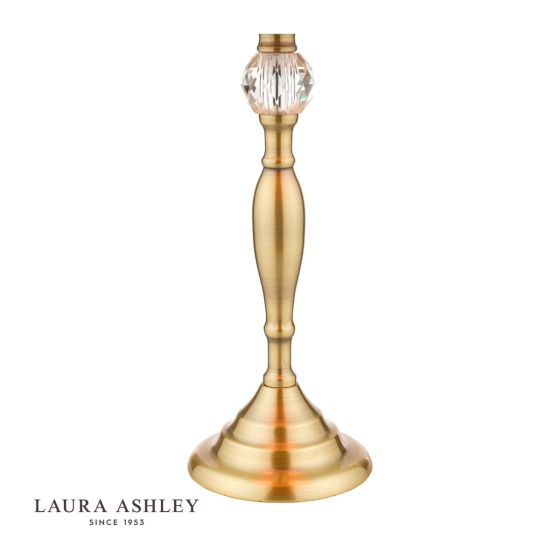 Där Lighting Laura Ashley Ellis Table Lamp Antique Brass With Ivory Shade