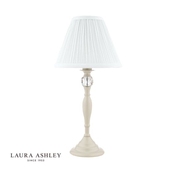 Där Lighting Laura Ashley Ellis Table Lamp Cream With Ivory Shade