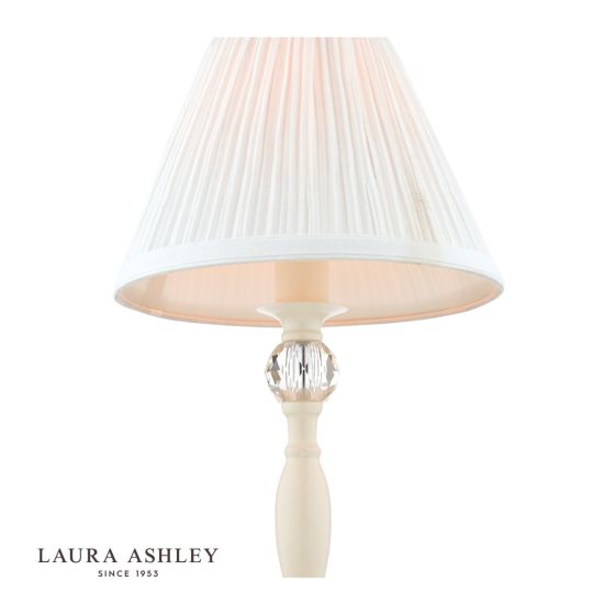 Där Lighting Laura Ashley Ellis Table Lamp Cream With Ivory Shade