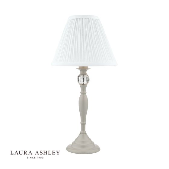 Där Lighting Laura Ashley Ellis Table Lamp Grey With Grey Shade