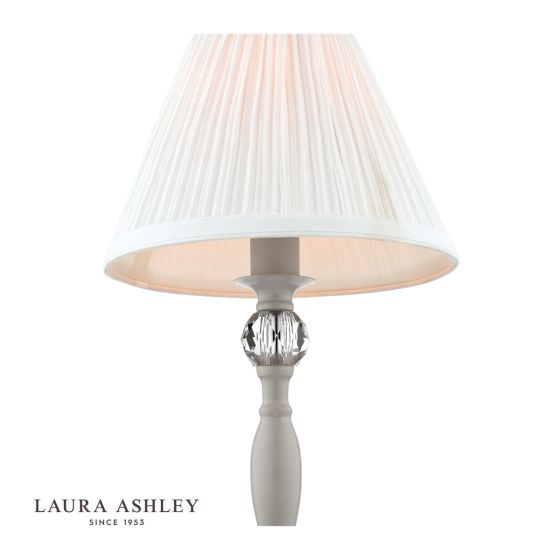 Där Lighting Laura Ashley Ellis Table Lamp Grey With Grey Shade