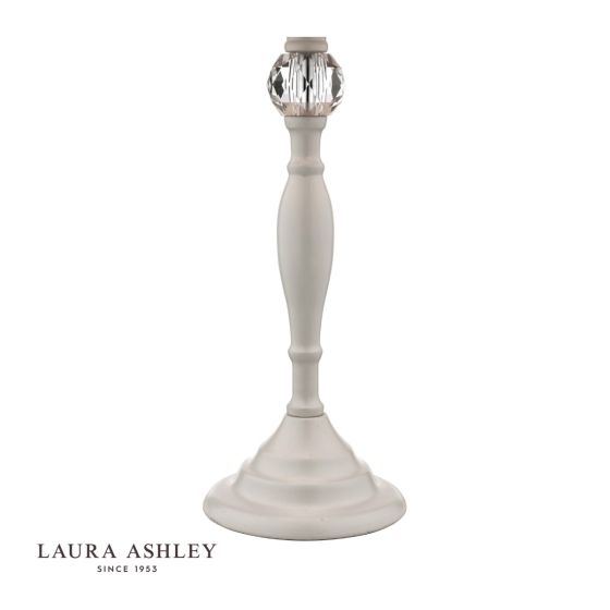 Där Lighting Laura Ashley Ellis Table Lamp Grey With Grey Shade
