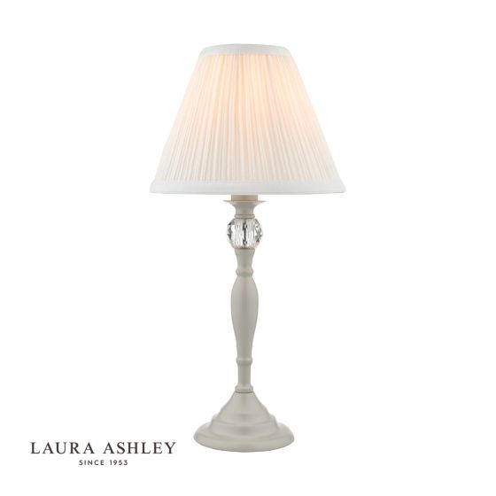 där lighting Laura Ashley Ellis Table Lamp Grey With Grey Shade