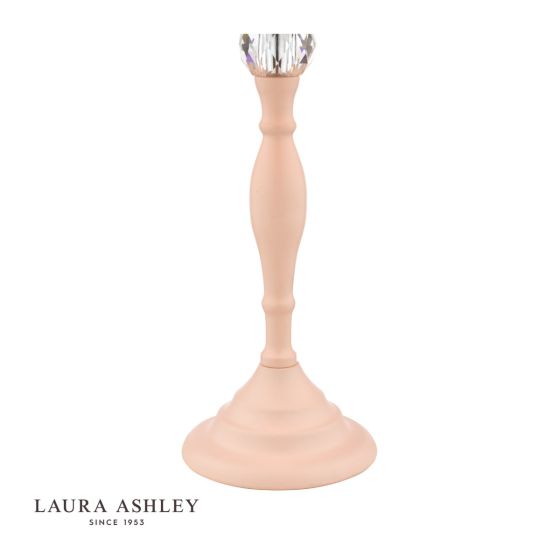 Där Lighting Laura Ashley Ellis Table Lamp Pink With Blush Shade