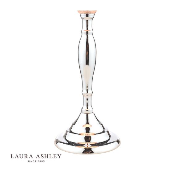 Där Lighting Laura Ashley Ellis Table Lamp Polished Chrome With Grey Shade