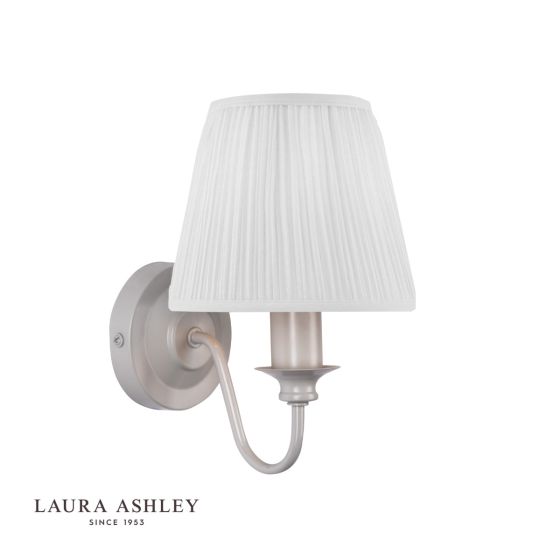 Där Lighting Laura Ashley Ellis Wall Light Grey With Shade