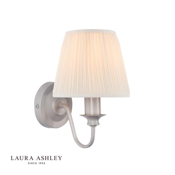 där lighting Laura Ashley Ellis Wall Light Grey With Shade