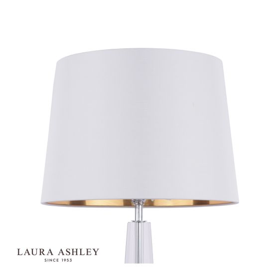 Där Lighting Laura Ashley Emyr Cream Silk Tapered Drum Shade 30.5cm/12 Inch
