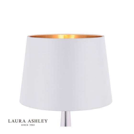 där lighting Laura Ashley Emyr Silk Tapered Drum Shade Cream 40.5cm/16 Inch