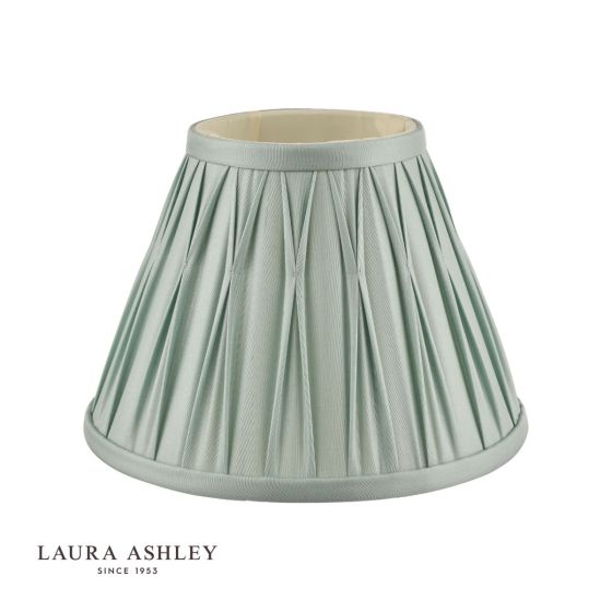 Där Lighting Laura Ashley Fenn Silk Empire Drum Shade Duck Egg 20cm/8 Inch