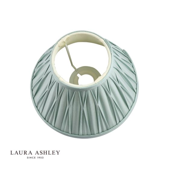 Där Lighting Laura Ashley Fenn Silk Empire Drum Shade Duck Egg 20cm/8 Inch