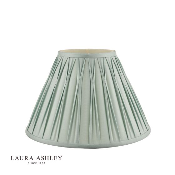 Där Lighting Laura Ashley Fenn Silk Empire Drum Shade Duck Egg 30cm/12 Inch