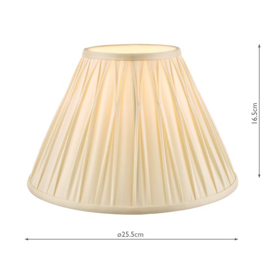 Där Lighting Laura Ashley Fenn Silk Empire Drum Shade Ivory 25cm/10 Inch