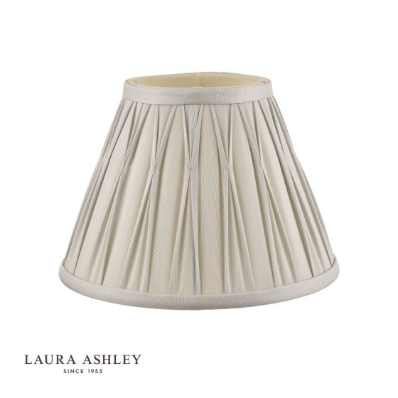Där Lighting Laura Ashley Fenn Silk Empire Drum Shade Silver 20cm/8 Inch