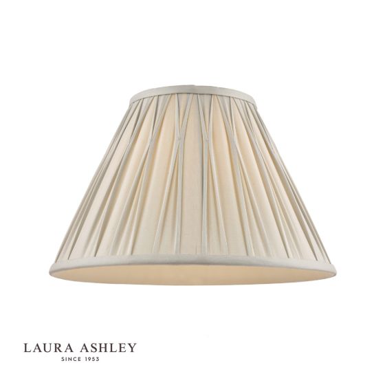 där lighting Laura Ashley Fenn Silk Empire Drum Shade Silver 25cm/10 inch