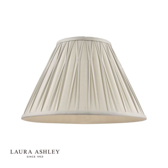Där Lighting Laura Ashley Fenn Silk Empire Drum Shade Silver 30cm/12 Inch
