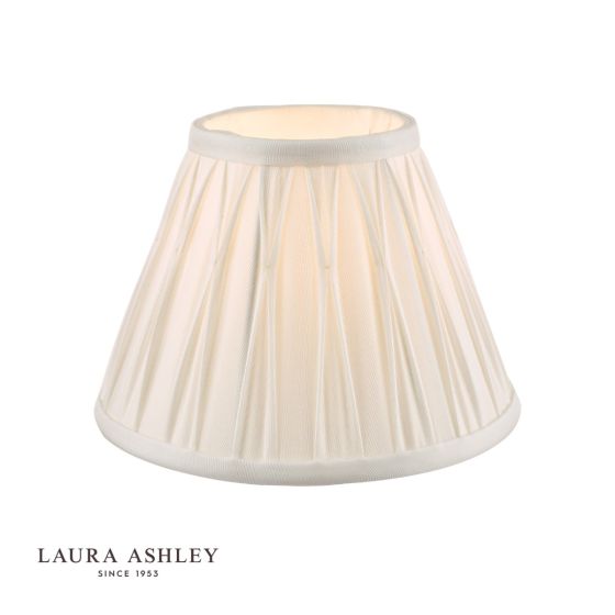 där lighting Laura Ashley Fenn Silk Empire Drum Shade White 20cm/8 inch