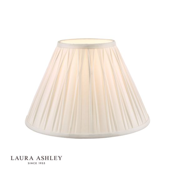 där lighting Laura Ashley Fenn Silk Empire Drum Shade White 40cm/16 inch