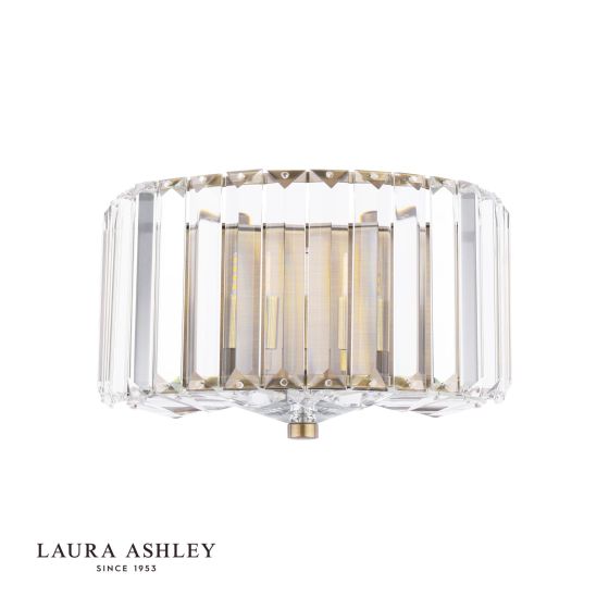 Där Lighting Laura Ashley Fernhurst Wall Light Crystal And Antique Brass