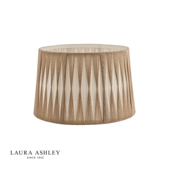 Där Lighting Laura Ashley Gathered Pleat Cotton Shade Natural 30cm/12 Inch