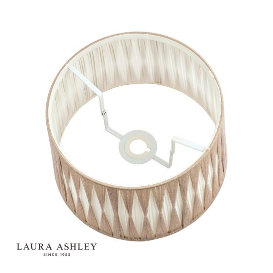 Där Lighting Laura Ashley Gathered Pleat Cotton Shade Natural 35cm/14 Inch