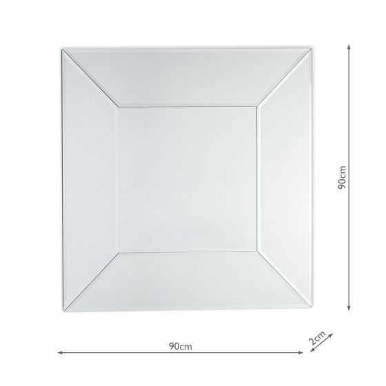 Där Lighting Laura Ashley Gatsby Square Mirror 90cm