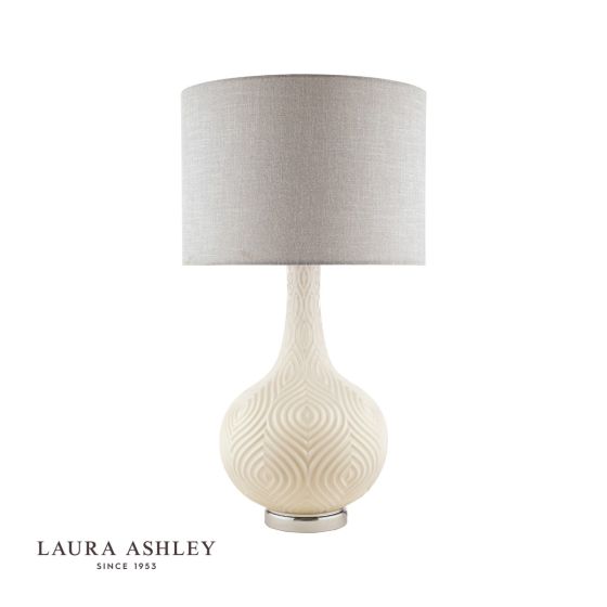 Där Lighting Laura Ashley Grace Table Lamp Patterned Glass With Shade