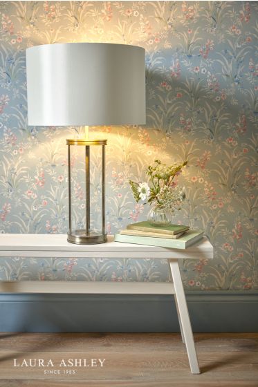 Där Lighting Laura Ashley Harrington Large Table Lamp Antique Brass And Glass With Shade