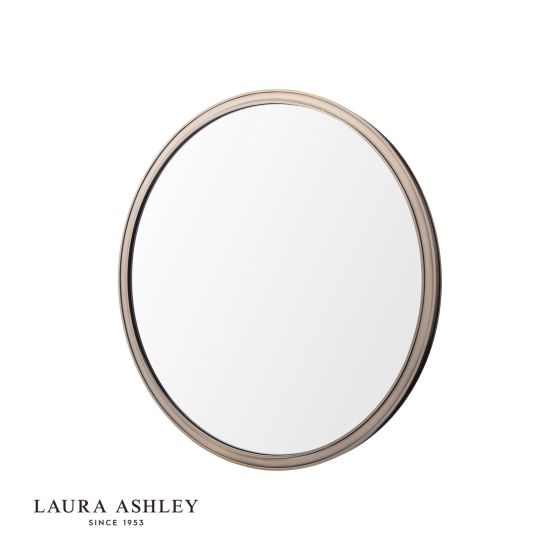 Där Lighting Laura Ashley Harrington Mirror Antique Brass And Mirror 60cm