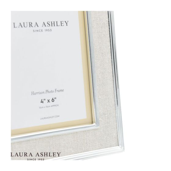 Där Lighting Laura Ashley Harrison Photo Frame Linen 4x6 Inch