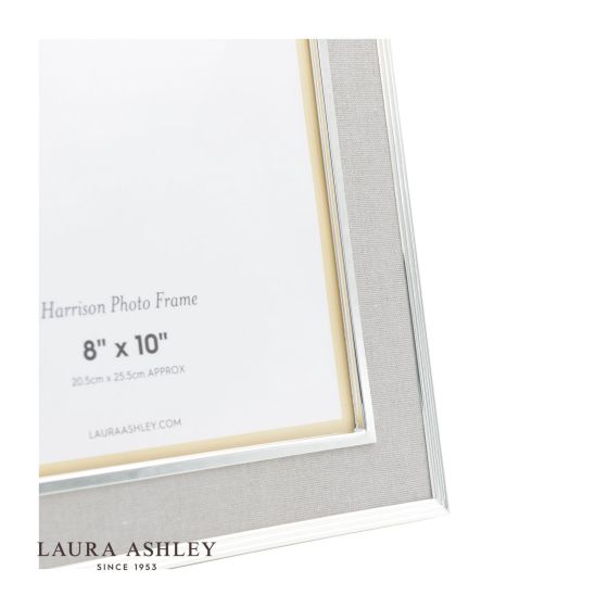 Där Lighting Laura Ashley Harrison Photo Frame Pale Charcoal Grey Linen 8x10 Inch