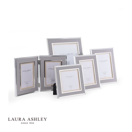 Där Lighting Laura Ashley Harrison Photo Frame Pale Charcoal Grey Linen 8x10 Inch